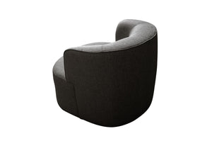 HomeRoots 33" Gray Boucle Swivel Lounge Chair - Modern Elegance with Plush Comfort for Any Room or Space 716383
