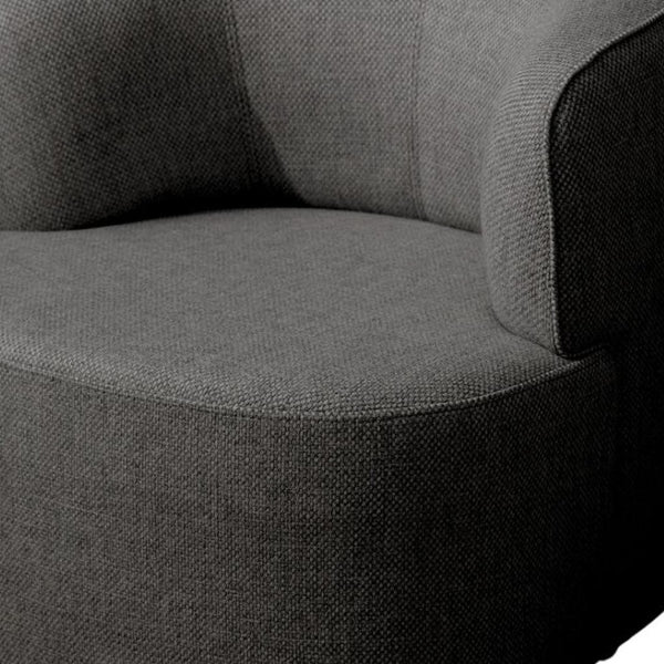 HomeRoots 33" Gray Boucle Swivel Lounge Chair - Modern Elegance with Plush Comfort for Any Room or Space 716383