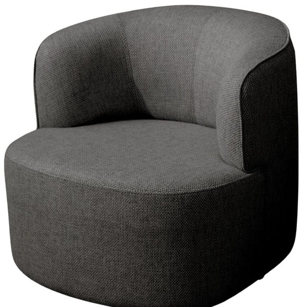 HomeRoots 33" Gray Boucle Swivel Lounge Chair - Modern Elegance with Plush Comfort for Any Room or Space 716383