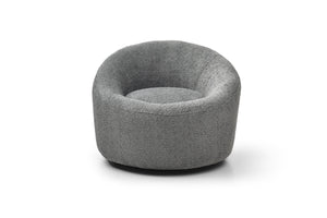 HomeRoots 33" Chic White Boucle Swivel Lounge Chair with Metal Frame – Modern Comfort for Any Space! 716384