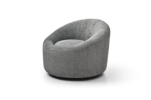HomeRoots 33" Chic White Boucle Swivel Lounge Chair with Metal Frame – Modern Comfort for Any Space! 716384
