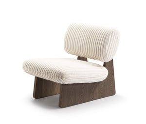 HomeRoots 32" Beige Chenille Lounge Chair with Gold Accents - Modern Comfort & Style for Any Room Decor 716387