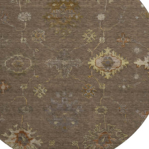 HomeRoots 8' X 10' Chocolate and Beige Oriental Area Rug - Washable, Stain-Resistant, UV Protected Beauty! 716399