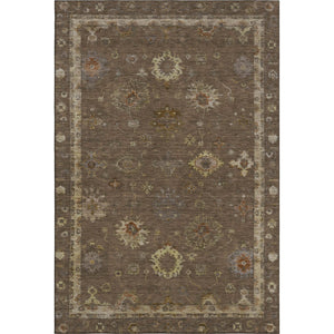 HomeRoots 10' X 14' Chocolate & Beige Oriental Area Rug - Washable, UV Protected, Stain Resistant, Family-Friendly 716401