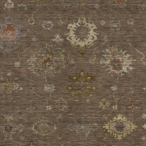 HomeRoots 10' X 14' Chocolate & Beige Oriental Area Rug - Washable, UV Protected, Stain Resistant, Family-Friendly 716401