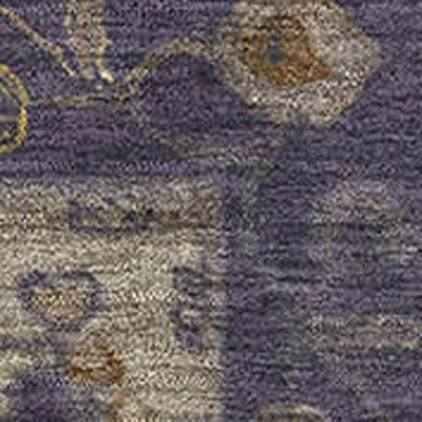 HomeRoots 5' X 8' Eggplant & Beige Oriental Area Rug - Washable, UV Protected, Stain Resistant for Homes 716403