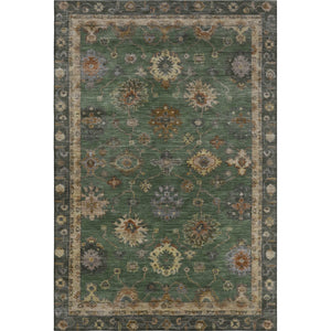 HomeRoots 10' X 14' Fern Green & Gold Oriental Area Rug - Washable, UV Protected, Stain Resistant Luxury Decor 716413