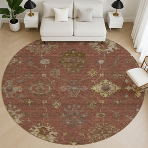 HomeRoots 8' X 10' Oriental Area Rug – Durable, Machine Washable, UV Protected, Perfect for High-Traffic Rooms! 716417