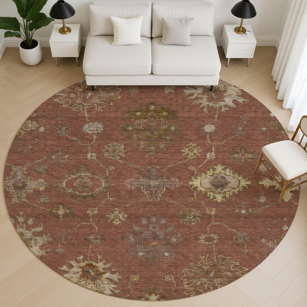 HomeRoots 8' X 10' Oriental Area Rug – Durable, Machine Washable, UV Protected, Perfect for High-Traffic Rooms! 716417