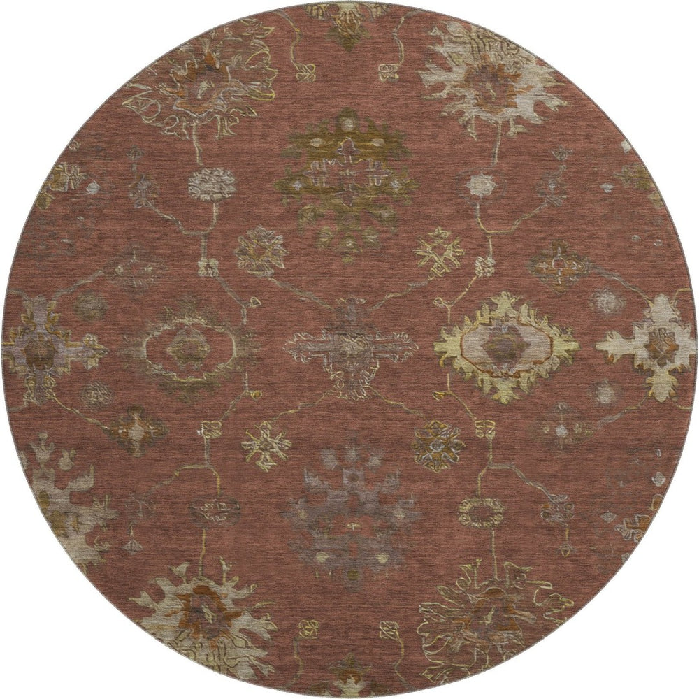 HomeRoots 8' X 10' Oriental Area Rug – Durable, Machine Washable, UV Protected, Perfect for High-Traffic Rooms! 716417