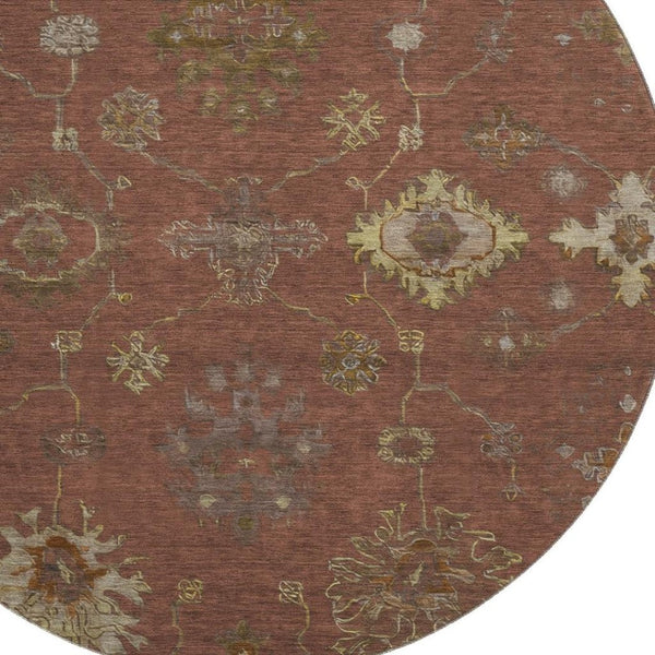 HomeRoots 8' X 10' Oriental Area Rug – Durable, Machine Washable, UV Protected, Perfect for High-Traffic Rooms! 716417