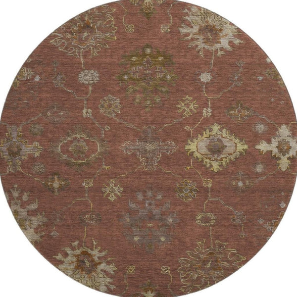 HomeRoots 8' X 10' Oriental Area Rug – Durable, Machine Washable, UV Protected, Perfect for High-Traffic Rooms! 716417