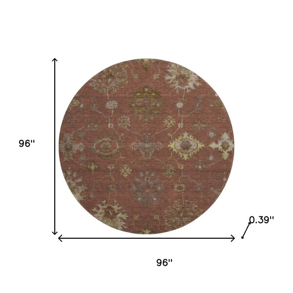 HomeRoots 8' X 10' Oriental Area Rug – Durable, Machine Washable, UV Protected, Perfect for High-Traffic Rooms! 716417