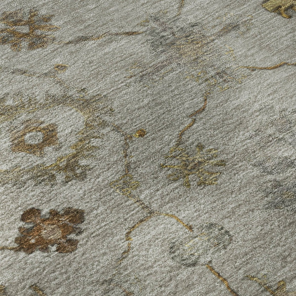 HomeRoots 8' X 10' Elegant Taupe & Beige Oriental Area Rug - Washable, UV Protected, Ideal for Busy Homes! 716429