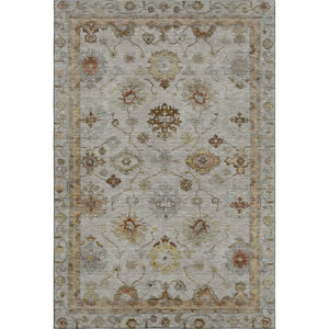 HomeRoots 9' X 12' Taupe & Beige Oriental Area Rug - Washable, Stain Resistant, UV Protected for Everyday Style 716430