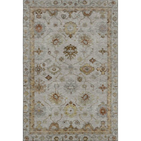 HomeRoots 10' X 14' Taupe & Beige Oriental Washable Rug - UV Protected, Stain Resistant, Ideal for Busy Homes 716431