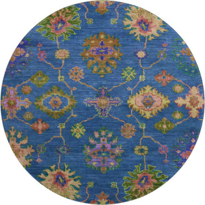 HomeRoots 8' X 10' Blue and Green Oriental Washable Area Rug - Elegant, Durable, UV Protected for Every Space 716435