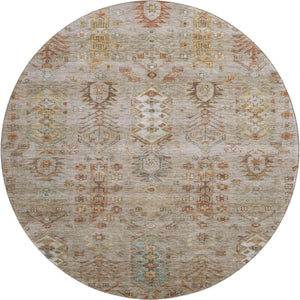 HomeRoots 8' X 10' Beige And Brown Southwestern Area Rug - Washable, UV Protected, Durable for Families & Pets 716447