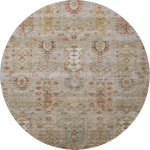 HomeRoots 8' X 10' Beige And Brown Southwestern Area Rug - Washable, UV Protected, Durable for Families & Pets 716447