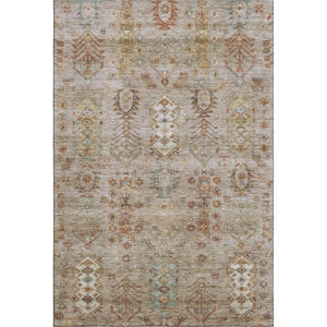 HomeRoots 9' X 12' Beige & Brown Southwestern Washable Area Rug with UV Protection for High-Traffic Spaces 716448