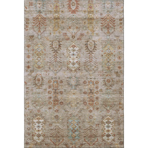 HomeRoots 9' X 12' Beige & Brown Southwestern Washable Area Rug with UV Protection for High-Traffic Spaces 716448