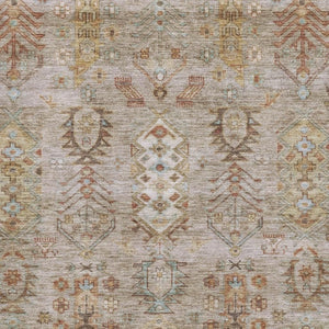 HomeRoots 10' Stylish Southwestern Washable Area Rug in Beige & Brown - UV Protection, Stain Resistant, Durable 716449