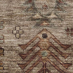 HomeRoots 5' X 8' Southwestern Area Rug in Brown & Gray - Washable, Stain-Resistant, UV Protected & Stylish! 716451