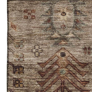 HomeRoots 5' X 8' Southwestern Area Rug in Brown & Gray - Washable, Stain-Resistant, UV Protected & Stylish! 716451