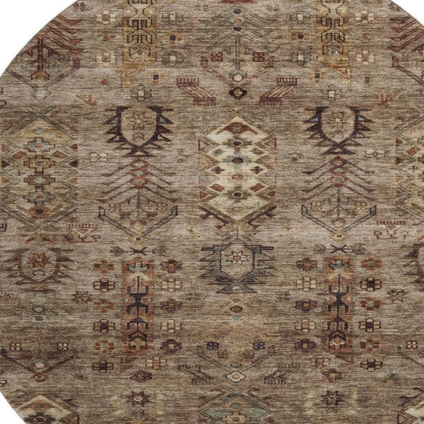 HomeRoots 8' X 10' Southwestern Washable Area Rug - Durable, Stain-Resistant, UV-Protected for Stylish Spaces 716453