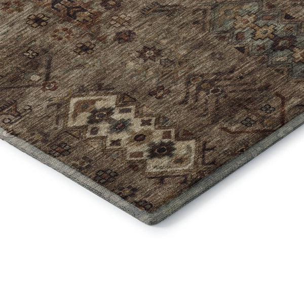HomeRoots 8' X 10' Southwestern Washable Area Rug - Durable, Stain-Resistant, UV-Protected for Stylish Spaces 716453
