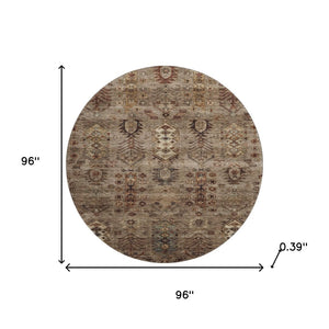 HomeRoots 8' X 10' Southwestern Washable Area Rug - Durable, Stain-Resistant, UV-Protected for Stylish Spaces 716453