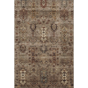 HomeRoots 9' X 12' Southwestern Washable Area Rug - Earthy Brown & Gray, UV Protected, Stain Resistant Style! 716454