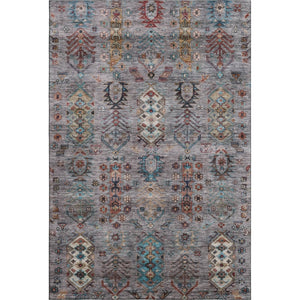 HomeRoots 10' Gray and Teal Southwestern Washable Area Rug - Durable, UV Protected, Ideal for Homes with Kids & Pets 716467