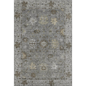 HomeRoots 10' X 14' Pewter & Taupe Oriental Washable Area Rug with UV Protection - Durable & Stylish Design! 716551