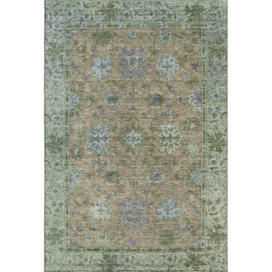 HomeRoots 5' X 8' Brown and Lavender Oriental Washable Area Rug - UV Protection, Stain Resistant, Durable Charm 716565