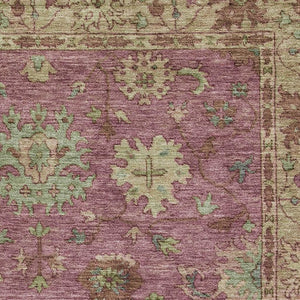 HomeRoots 5' X 8' Pink and Beige Oriental Area Rug - Machine Washable, Stain Resistant with UV Protection 716577