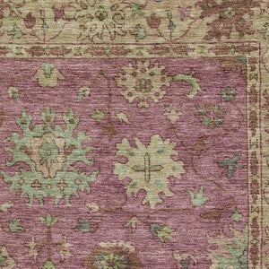 HomeRoots 10' X 14' Pink And Beige Oriental Area Rug - Washable, UV Protected & Stain Resistant for Busy Homes 716581