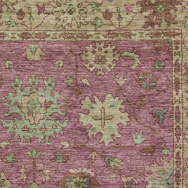 HomeRoots 10' X 14' Pink And Beige Oriental Area Rug - Washable, UV Protected & Stain Resistant for Busy Homes 716581
