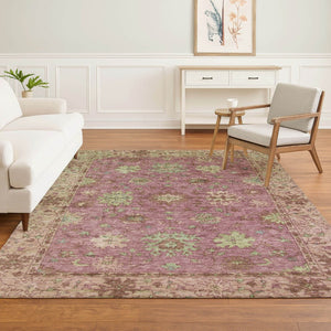 HomeRoots 10' X 14' Pink And Beige Oriental Area Rug - Washable, UV Protected & Stain Resistant for Busy Homes 716581