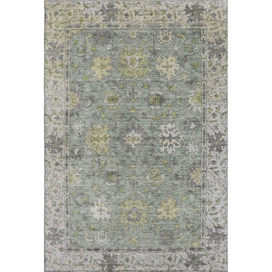 HomeRoots 10' X 14' Sage and Gray Oriental Washable Area Rug - Durable, Stain-Resistant with UV Protection! 716587