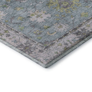 HomeRoots 10' X 14' Pale Aqua & Teal Oriental Area Rug – Washable, UV Protected, Stain Resistant & Durable Design 716593