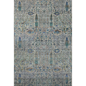 HomeRoots 5' X 8' Brown & Teal Floral Vines Area Rug - Washable, UV-Protected, Durable & Stylish for Any Room 716595