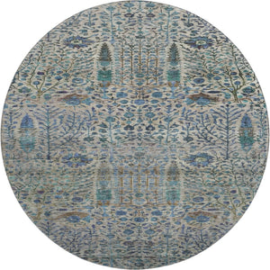HomeRoots 8' X 10' Floral Vines Area Rug in Brown & Teal - Washable, UV Protected, Durable & Stylish Home Décor 716597