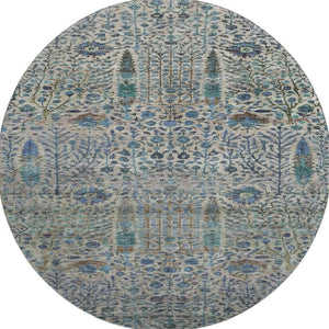 HomeRoots 8' X 10' Floral Vines Area Rug in Brown & Teal - Washable, UV Protected, Durable & Stylish Home Décor 716597