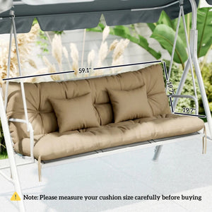 English Elm Soft Tufted Outdoor Bench Cushion Set Four Piece Polyester Fill Patio Lounge Seating Khaki T3971P476098