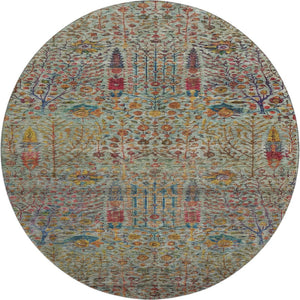 HomeRoots 8' X 10' Washable Floral Vines Area Rug with UV Protection - Stain Resistant, Ideal for Homes & Outdoors 716609