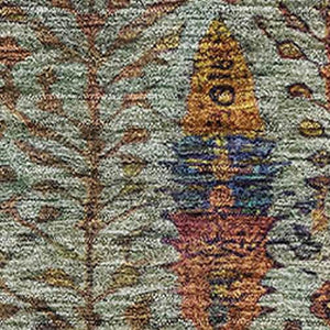 HomeRoots 10' X 14' Floral Vines Area Rug - Washable, UV Protected, Stain Resistant, Perfect for Homes with Kids! 716611
