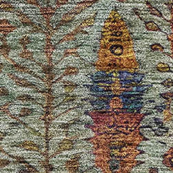 HomeRoots 10' X 14' Floral Vines Area Rug - Washable, UV Protected, Stain Resistant, Perfect for Homes with Kids! 716611