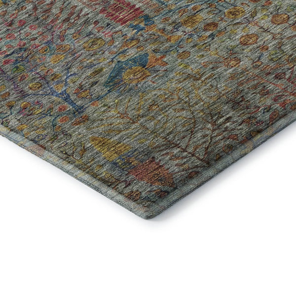 HomeRoots 10' X 14' Floral Vines Area Rug - Washable, UV Protected, Stain Resistant, Perfect for Homes with Kids! 716611