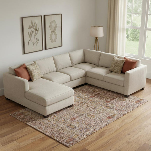 HomeRoots 10' X 14' Transitional Terra Cotta Floral Area Rug – Machine Washable, UV Protected, Stain Resistant! 716629